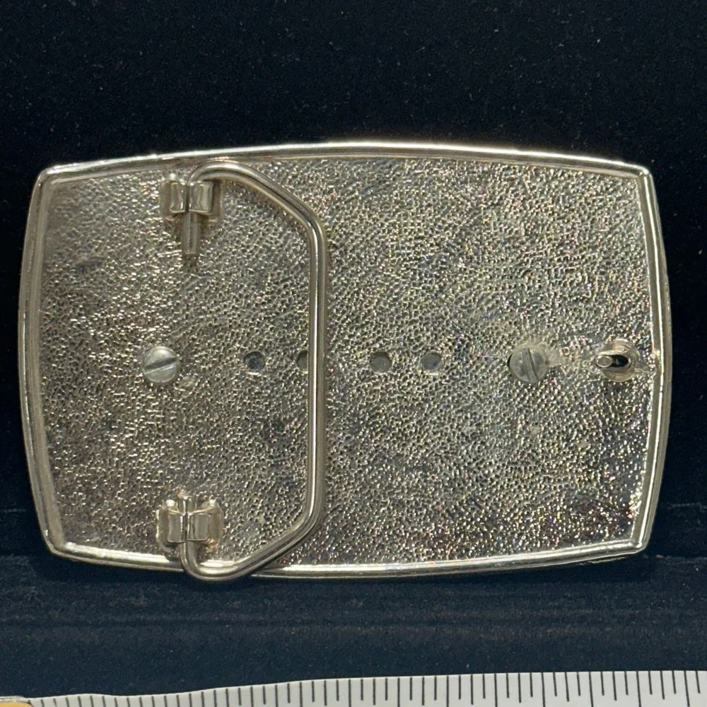 Vintage American Legion Belt Buckle US Veterans Military Emblem Ornate Silver